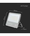 100W LED breedstraler - 135lm/W, CREE LED chip, IP65, zwart, 6 jaar garantie
