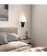 2W LED bedlamp / wandlamp met USB-oplader - Zwart, 3000K, CREE chip, IP20, modern design
