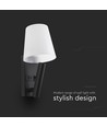 2W LED bedlamp / wandlamp met USB-oplader - Zwart, 3000K, CREE chip, IP20, modern design
