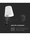 2W LED bedlamp / wandlamp met USB-oplader - Zwart, 3000K, CREE chip, IP20, modern design