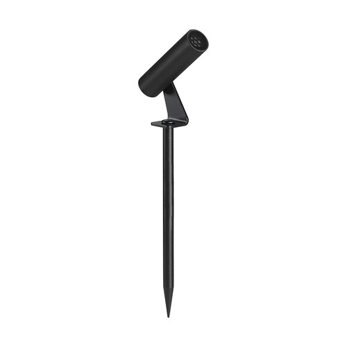 24V LED tuinspot met prikpen - 2W, IP65, zwart, rond, buiten, aluminium