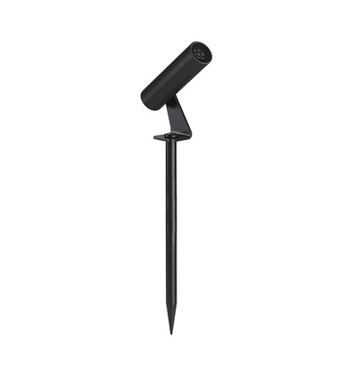 24V LED tuinspot met prikpen - 2W, IP65, zwart, rond, buiten, aluminium