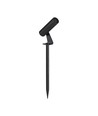 24V LED tuinspot met prikpen - 2W, IP65, zwart, rond, buiten, aluminium