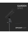 24V LED tuinspot met prikpen - 2W, IP65, zwart, rond, buiten, aluminium