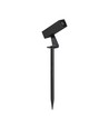 24V LED tuinspot met grondpen - 2W, IP65, zwart, vierkant, buiten, aluminium
