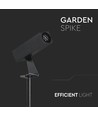 24V LED tuinspot met grondpen - 2W, IP65, zwart, vierkant, buiten, aluminium