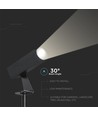 24V LED tuinspot met grondpen - 2W, IP65, zwart, vierkant, buiten, aluminium