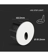 3W Ø15cm LED step light - CCT, IP65, zwart, rond, aluminium