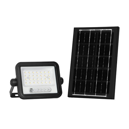50W Solcelle LED breedstraler - 700lm, CCT 2000K-8000K, batterij-indicator, zwart, buiten