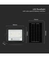 50W Solcelle LED breedstraler - 700lm, CCT 2000K-8000K, batterij-indicator, zwart, buiten