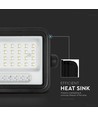 50W Solcelle LED breedstraler - 700lm, CCT 2000K-8000K, batterij-indicator, zwart, buiten