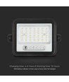 50W Solcelle LED breedstraler - 700lm, CCT 2000K-8000K, batterij-indicator, zwart, buiten