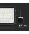 VT-104W LED-projector 100W - met zonnepaneel, CCT: 7in1, zwarte behuizing, batterij-indicator, IP65