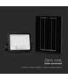 VT-104W LED-projector 100W - met zonnepaneel, CCT: 7in1, zwarte behuizing, batterij-indicator, IP65