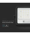 VT-104W LED-projector 100W - met zonnepaneel, CCT: 7in1, zwarte behuizing, batterij-indicator, IP65