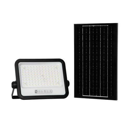 10W Solcelle LED breedstraler - 1700lm, IP65, met zonnepaneel en sensor