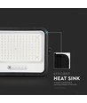 Vt-304w LED-projector 300W - met zonnepaneel, CCT:7in1, zwarte behuizing, met batterij-indicator, IP65
