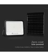 Vt-304w LED-projector 300W - met zonnepaneel, CCT:7in1, zwarte behuizing, met batterij-indicator, IP65
