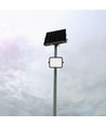 400W Solcelle LED breedstraler, 7-in-1 CCT - IP65, zwart, LiFePO4 batterij, incl. zonnepaneel en batterij-indicator