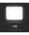400W Solcelle LED breedstraler, 7-in-1 CCT - IP65, zwart, LiFePO4 batterij, incl. zonnepaneel en batterij-indicator