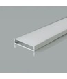 2m Alu profiel voor LED strips - 50x10 mm, zilver, mat cover, voor brede strips tot 48mm