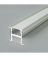 2m aluminium profiel montageset - Alu-kleur, 17x10mm, inbouw, incl. cover