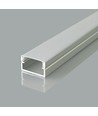 2m aluminium profiel montageset - 17x10mm, incl. diffuser en eindkappen, zilver