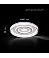485x70mm VT-7748 plafondlamp 48W LED - decoratief, 3-in-1, wit, met IR afstandsbediening