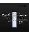 485x70mm VT-7748 plafondlamp 48W LED - decoratief, 3-in-1, wit, met IR afstandsbediening