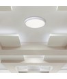 36W LED plafondlamp met afstandsbediening - Ø39cm, CCT 3-in-1, wit/zwarte rand, incl. lichtbron