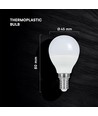 E14 6,5W LED kogellamp - P45, Cree LED-chip, 6 jaar garantie