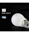 G45 VT-290 LED 6,5W E27 - kunststof lamp, Cree-chip, 3000K, 6 jaar garantie