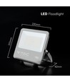 100W LED breedstraler - 135lm/W, Samsung LED chip, IP65, zwart, buiten