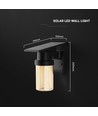 0,9W Solara LED wandlamp met zonnecel - IP54, zwart, 120lm, 3-in-1 CCT, incl. afstandsbediening