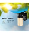 0,9W Solara LED wandlamp met zonnecel - IP54, zwart, 120lm, 3-in-1 CCT, incl. afstandsbediening