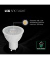 GU10 4,5W LED-lamp - Cree chip, wit kunststof