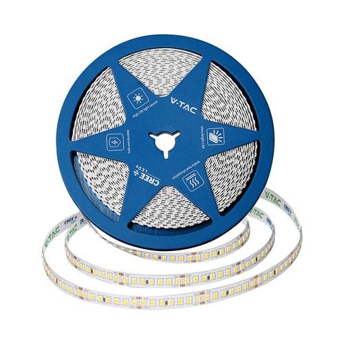10m 12W/m LED strip, 168 LED per meter - 24V, IP20, 140lm/W, SMD2835