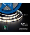 120 VT-2835 LED-lichtstrip 10W/m - Cree chip 3000K IP20 24V 8mm dubbel PCB (10m/rol) (prijs per meter)