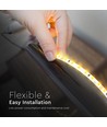120 VT-2835 LED-lichtstrip 8W/m - Cree chip 3000K IP20 24V 5mm dubbel PCB (10m/rol)(prijs/m)