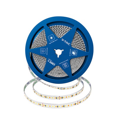 Model 192 VT-2835 LED-lichtband 15W/m - CREE-chip, 3-in-1, IP20, 24V, 8 mm, dubbele PCB, 10 m/rol, prijs per meter