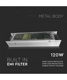 120W / 24V DC Slim voeding - 5A, IP20, metalen behuizing