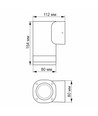 GU10 wandlamp - IP54 buiten, grijs, aluminium, zonder lichtbron