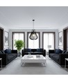 E27 Designer pendel, Ø42cm - Mat zwart, decoratieve plafondlamp, zonder lichtbron