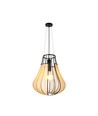420x500 mm VT-89010 hanglamp E27 - decoratief, mat zwart met beige, metalen serie