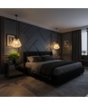 420x500 mm VT-89010 hanglamp E27 - decoratief, mat zwart met beige, metalen serie