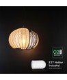 E27 Designer pendellamp - Ø40cm, Mat zwart en beige, zonder lichtbron
