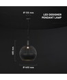 GU10 Designer hanglamp - Mat zwart, Metal serie, Ø40 cm