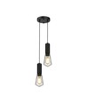 Designer hanglamp voor 2xE27 - Mat zwart, Ø11x31,7cm, exclusief lichtbron