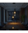 Designer hanglamp voor 2xE27 - Mat zwart, Ø11x31,7cm, exclusief lichtbron