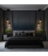 Designer hanglamp voor 2xE27 - Mat zwart, Ø11x31,7cm, exclusief lichtbron